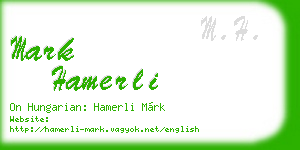 mark hamerli business card